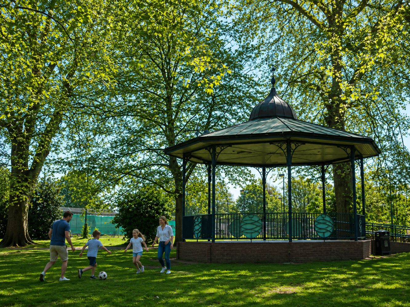 Thames riverside path at Canbury Gardens Kingston