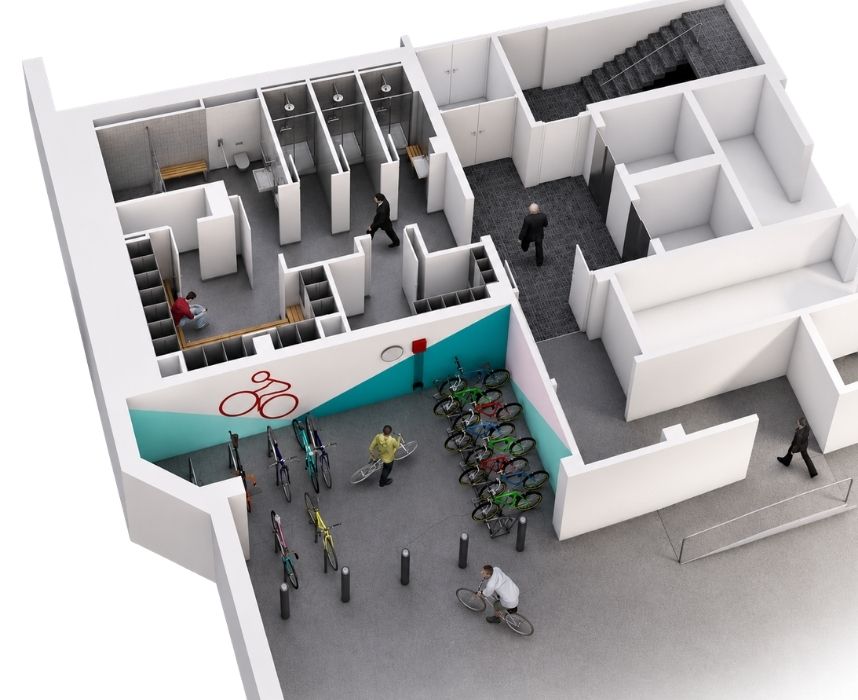 Cycle and changing facilities at The Smith